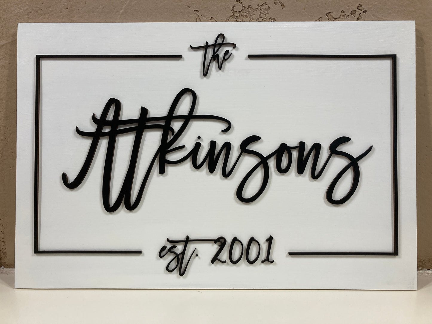 3D Name Sign Est. (rectangle)