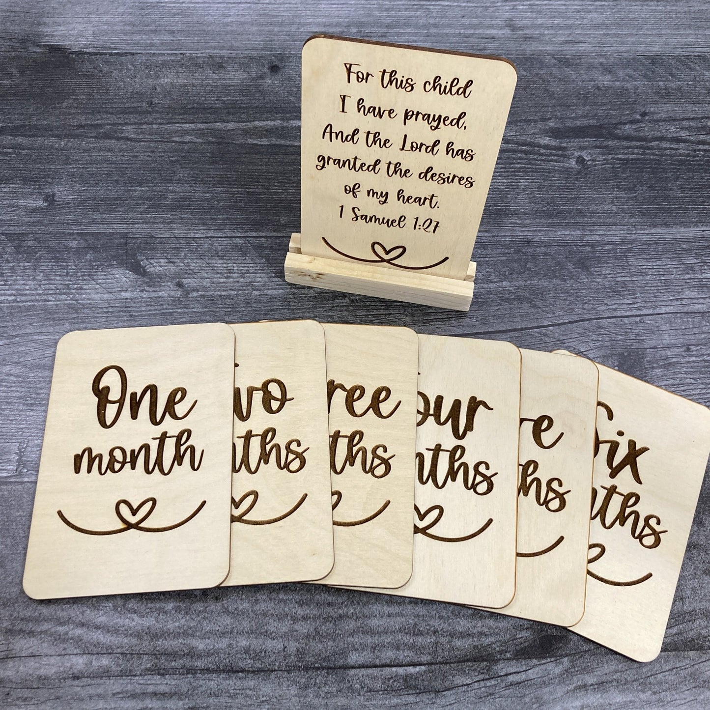 Engraved Baby Milestone Cards