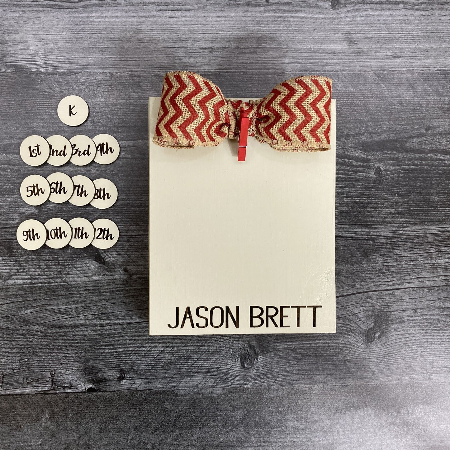 Engraved Photo Block with grade milestones