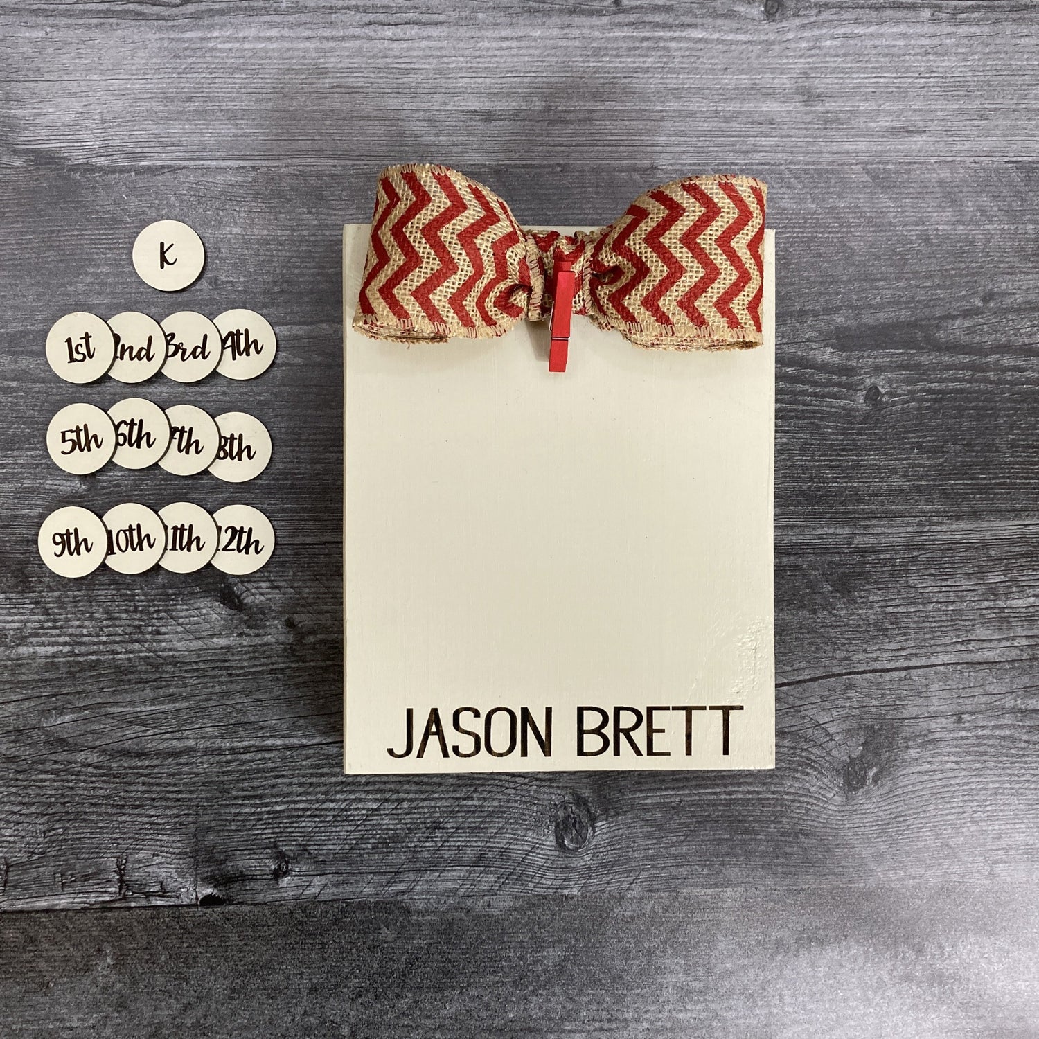 Engraved Photo Block with grade milestones