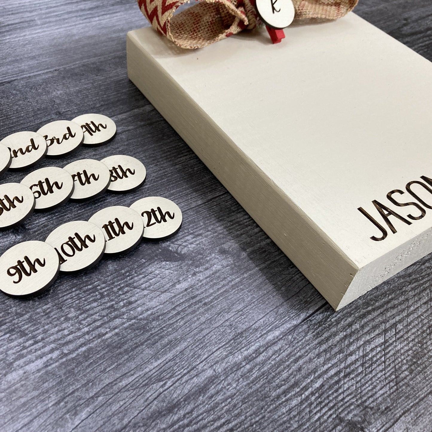 Engraved Photo Block with grade milestones