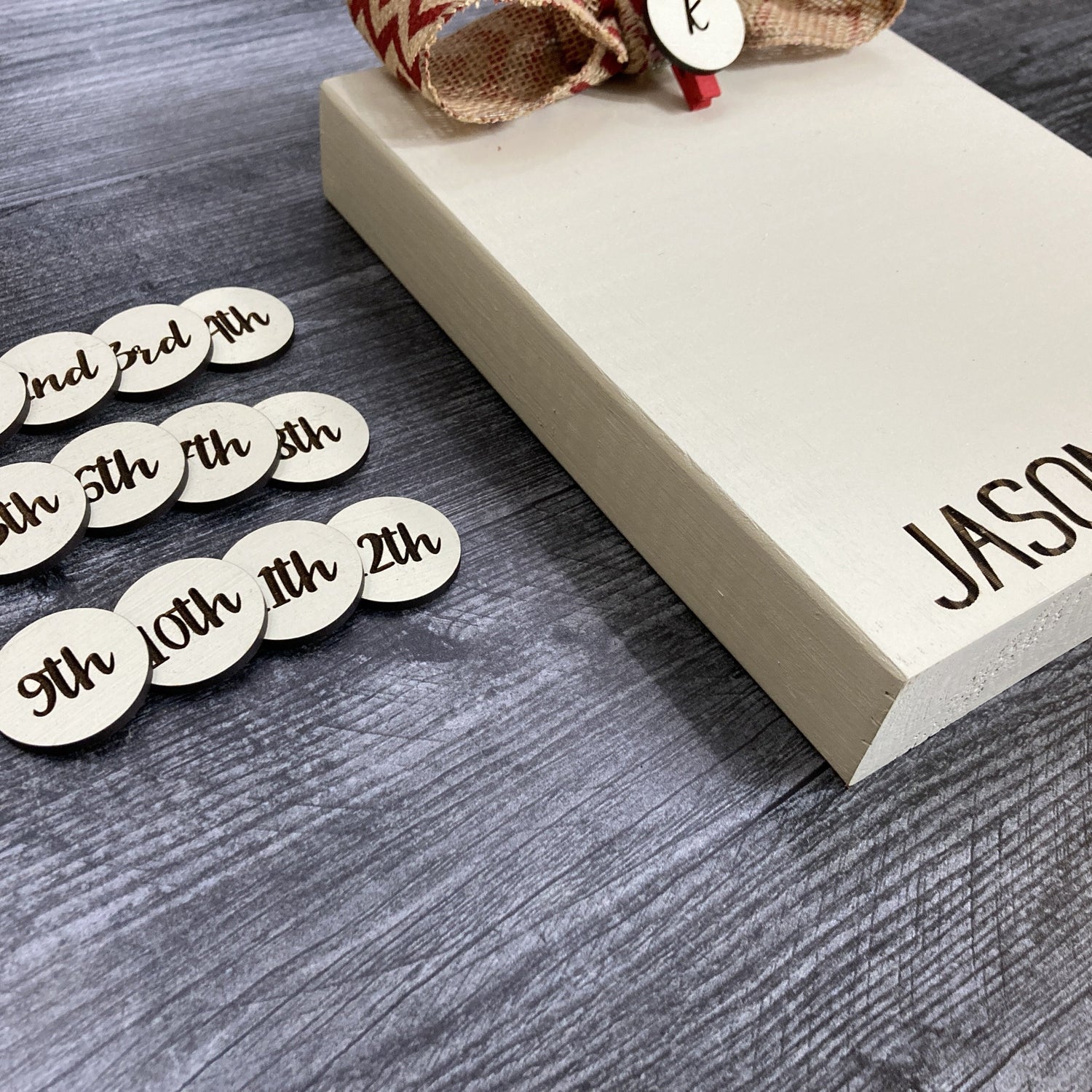 Engraved Photo Block with grade milestones