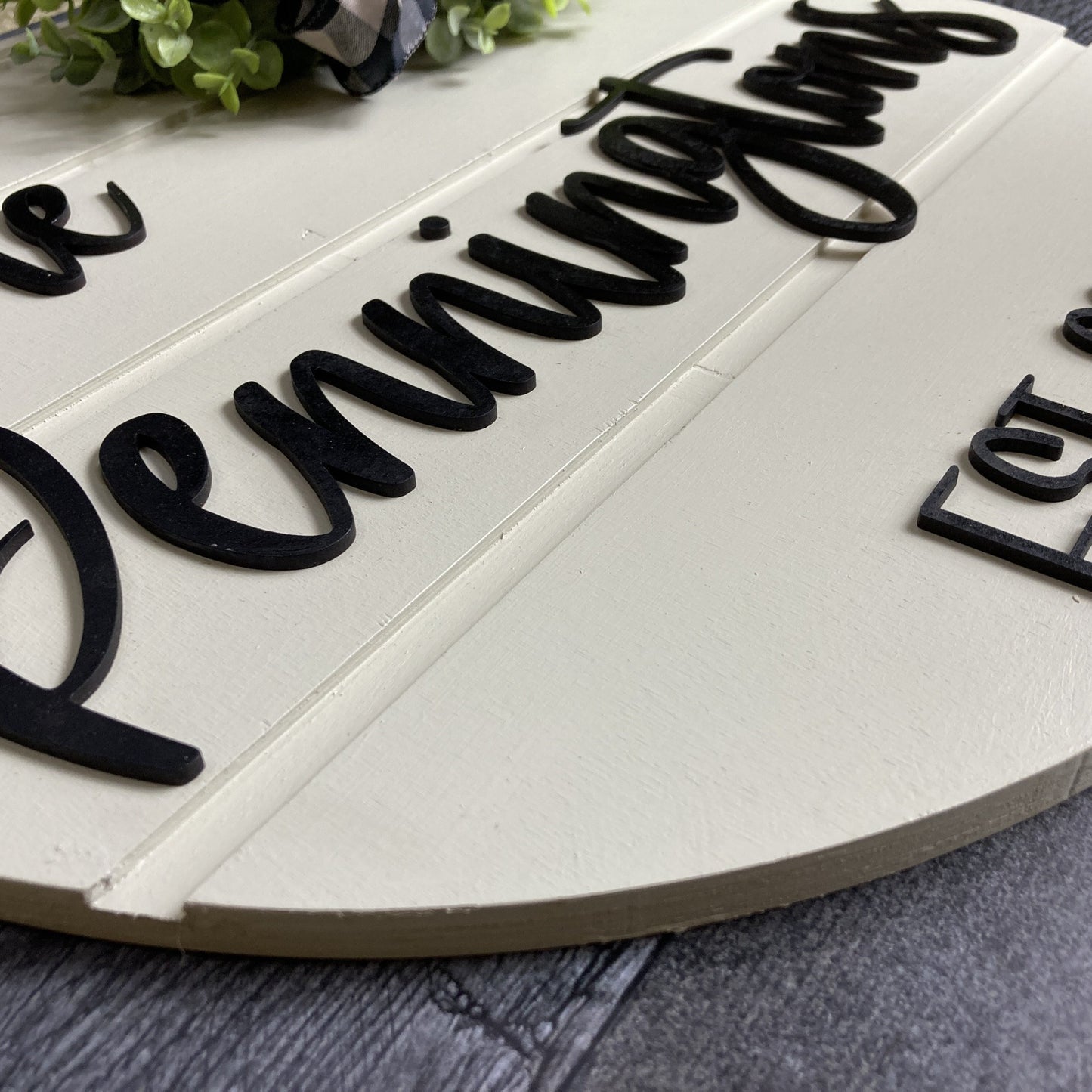3D Name Sign Est. (round)