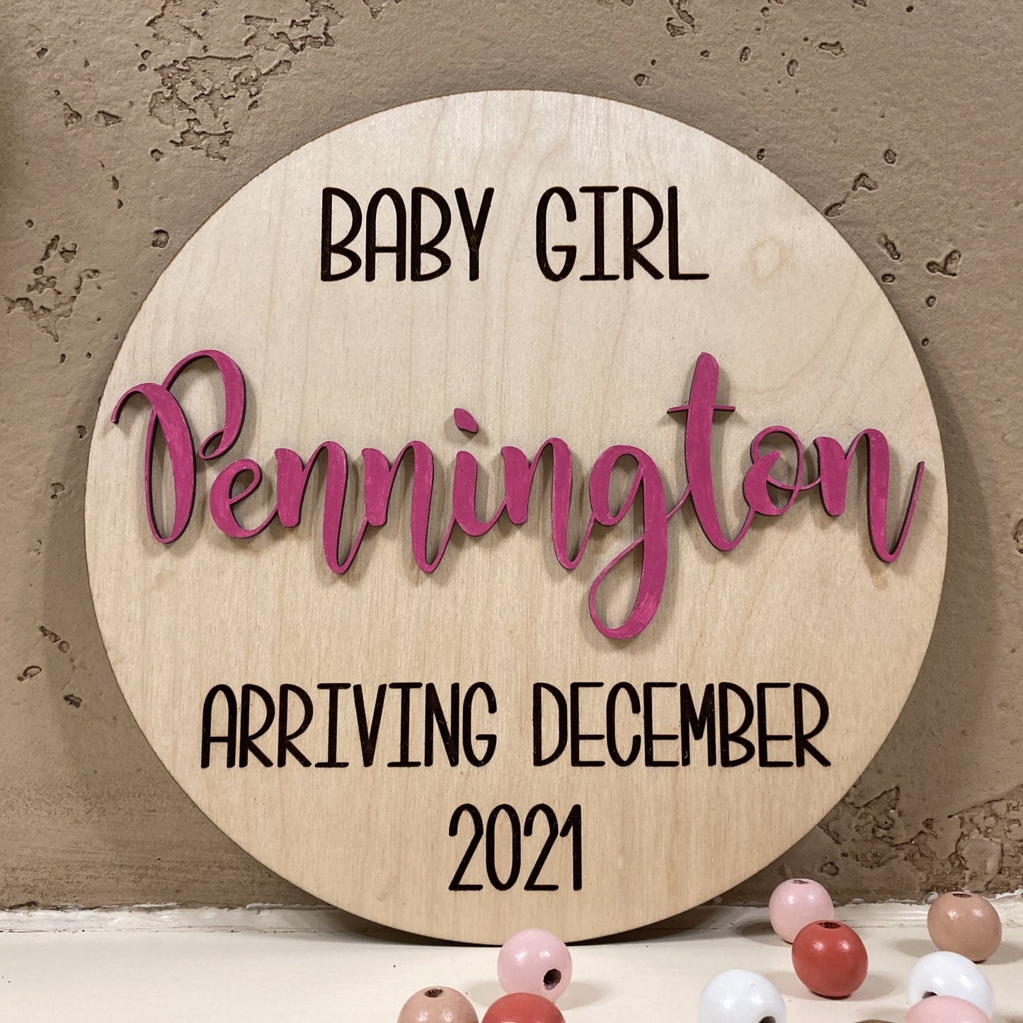 3D Pregnancy Announcement Sign