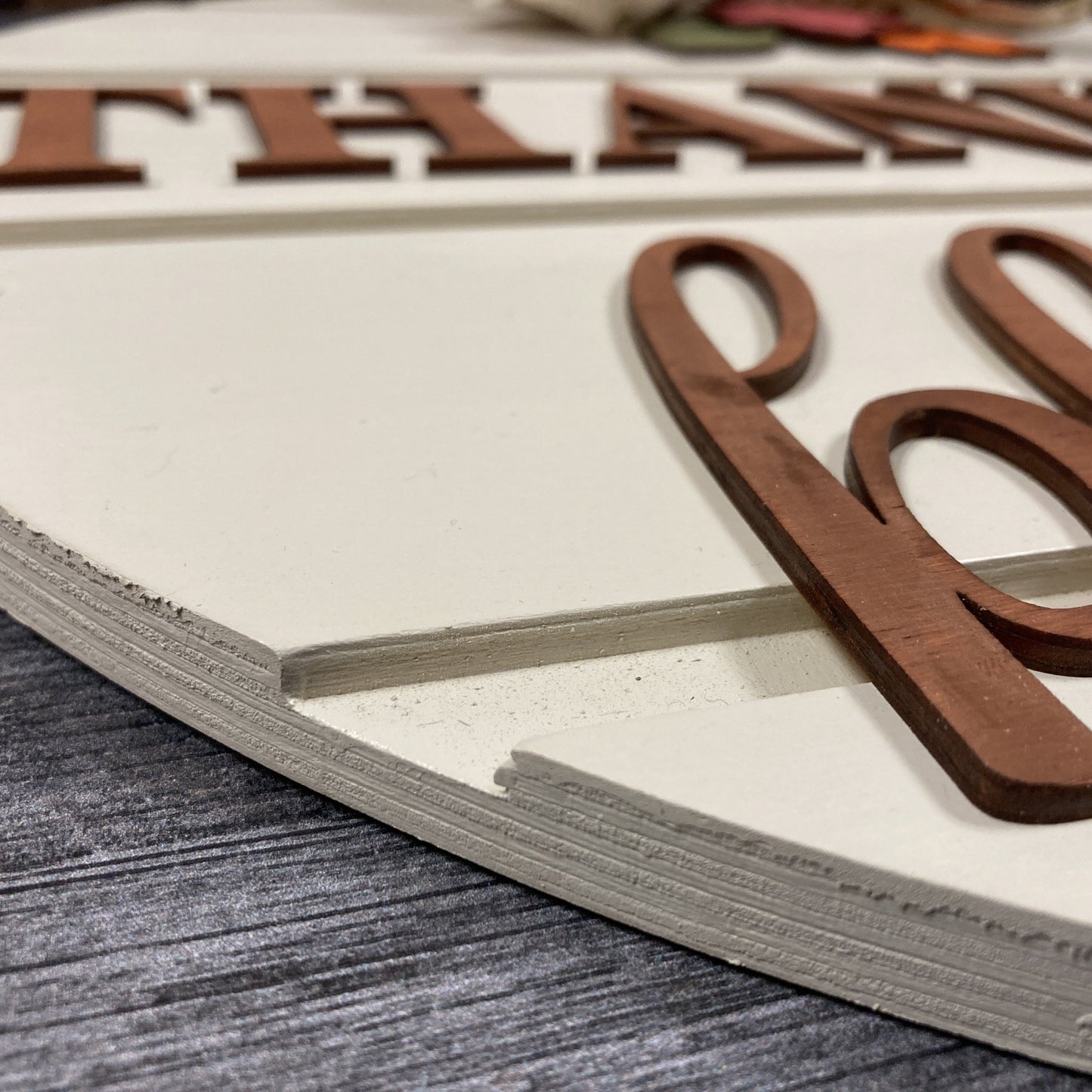 3D Thanksgiving Sign (round)