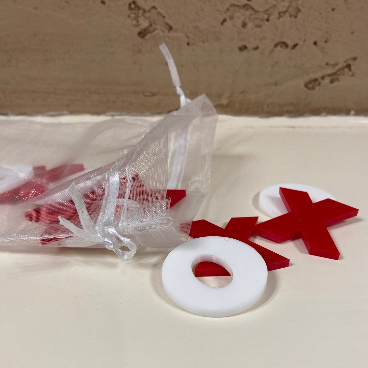 Valentine-themed Tic Tac Toe pieces