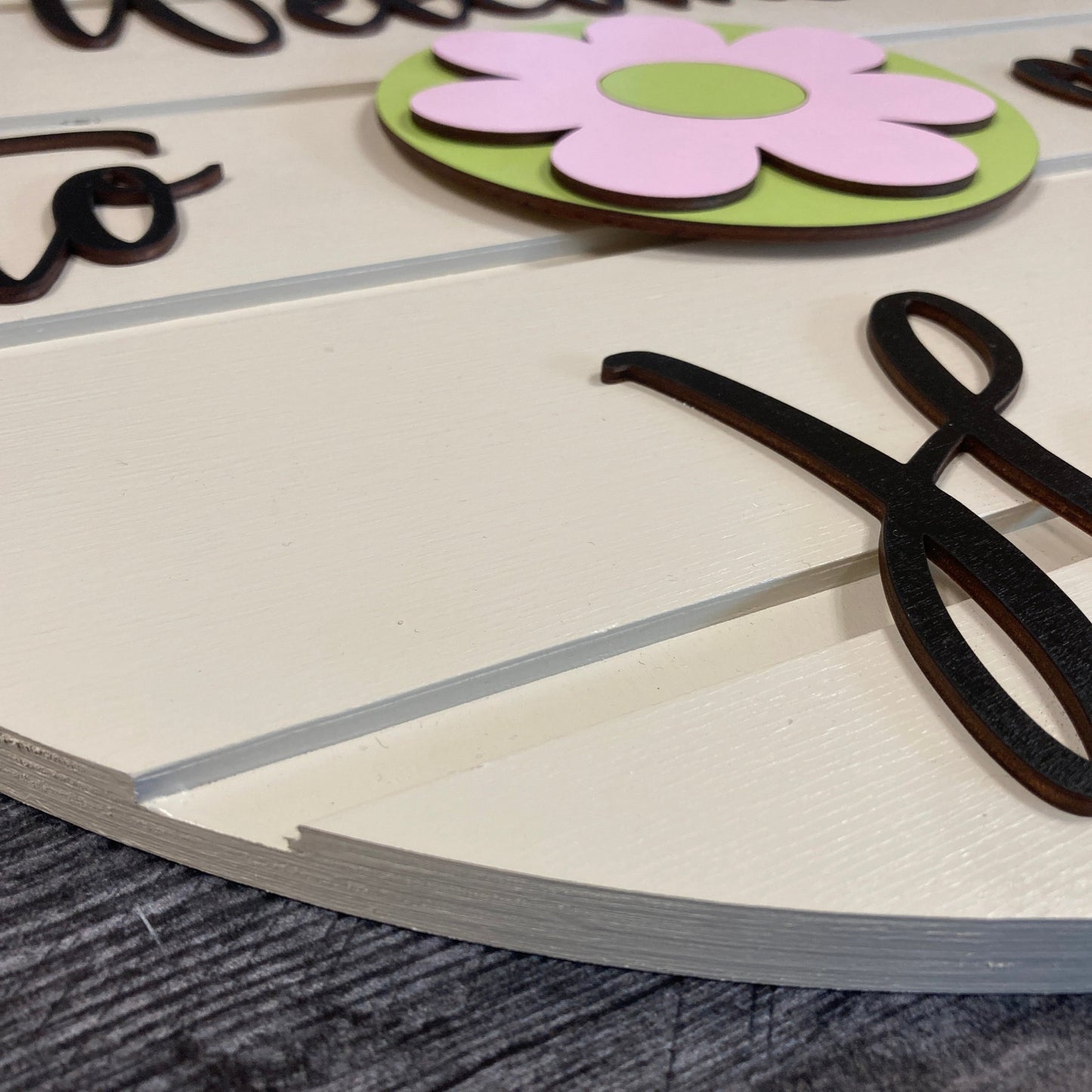 3D Welcome to our Home Sign with monthly disc