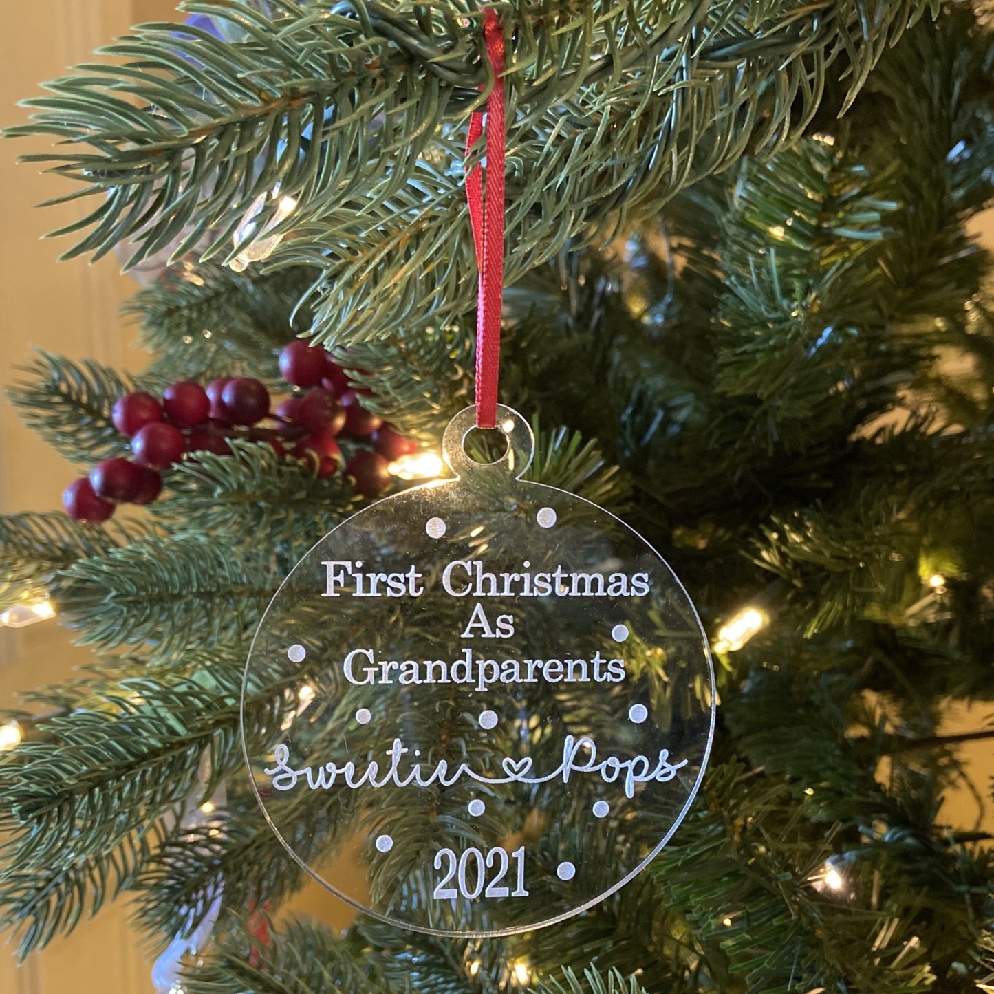 Engraved Grandparent Ornament Est.