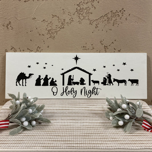 Engraved Nativity Sign (rectangle)