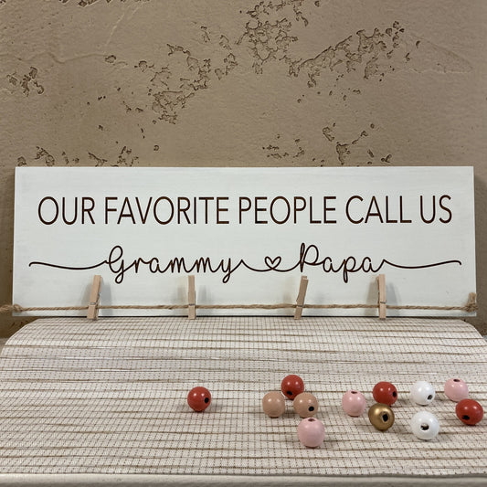 Engraved Picture Hanger (Grandparents)