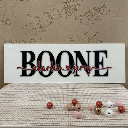 3D Name Sign (rectangle)