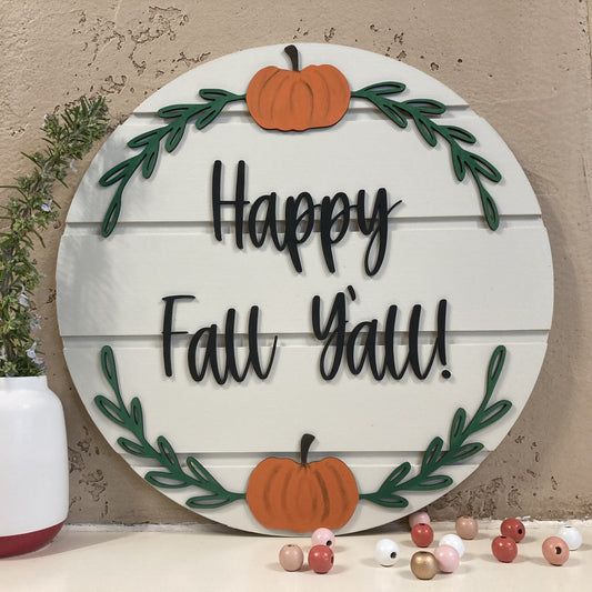 3D Fall Sign (round)