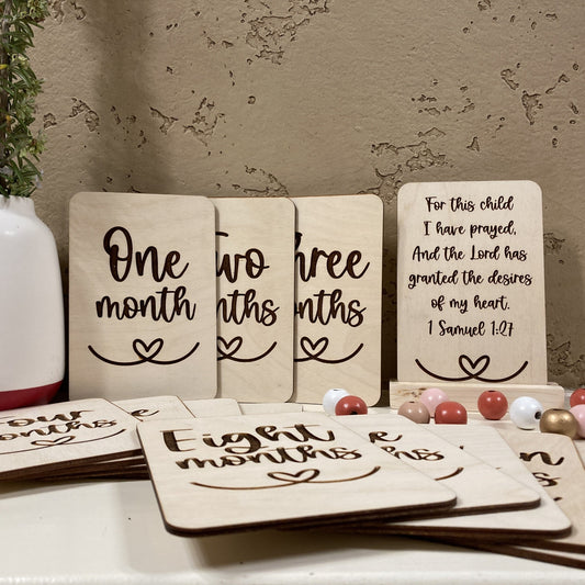 Engraved Baby Milestone Cards