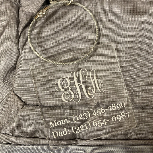 Engraved Baby Bag Tag