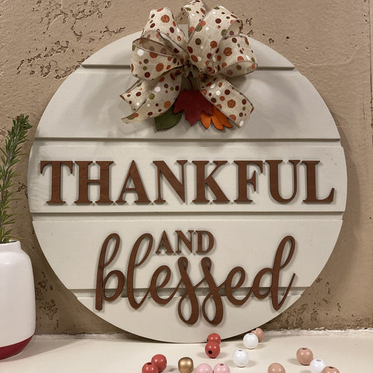 3D Thanksgiving Sign (round)