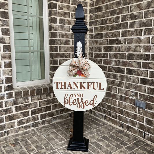 3D Thanksgiving Sign (round)