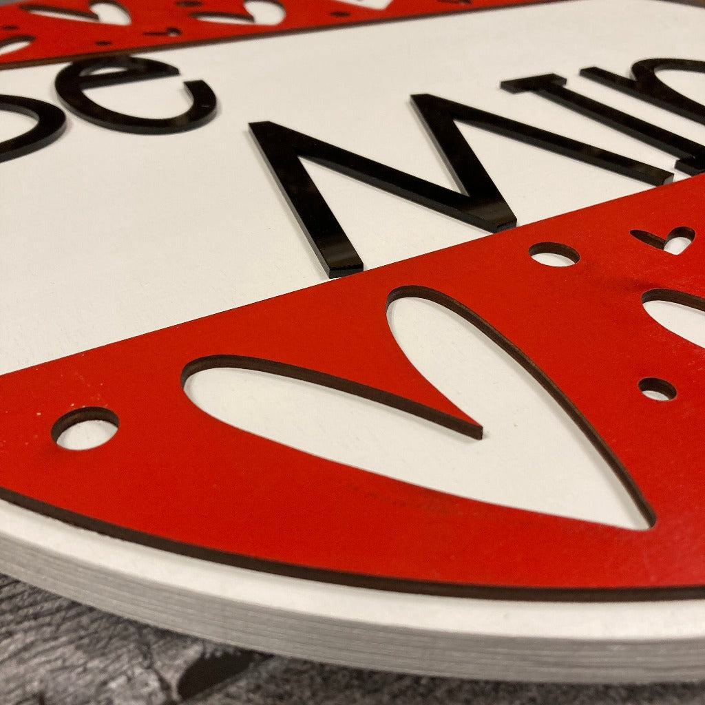 3D Valentine Sign (round)