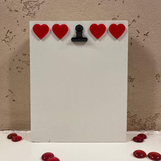 Engraved Photo Block (Hearts)