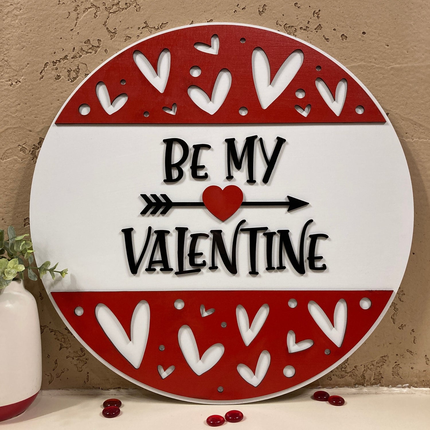 3D Valentine Sign (round)