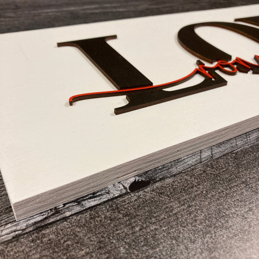 3D Love Sign (rectangle)