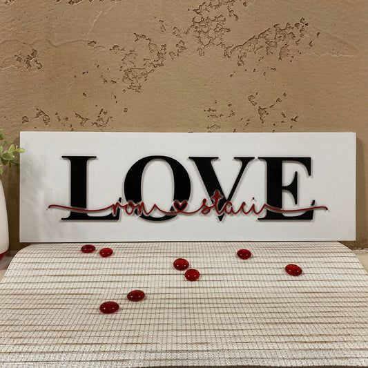 3D Love Sign (rectangle)