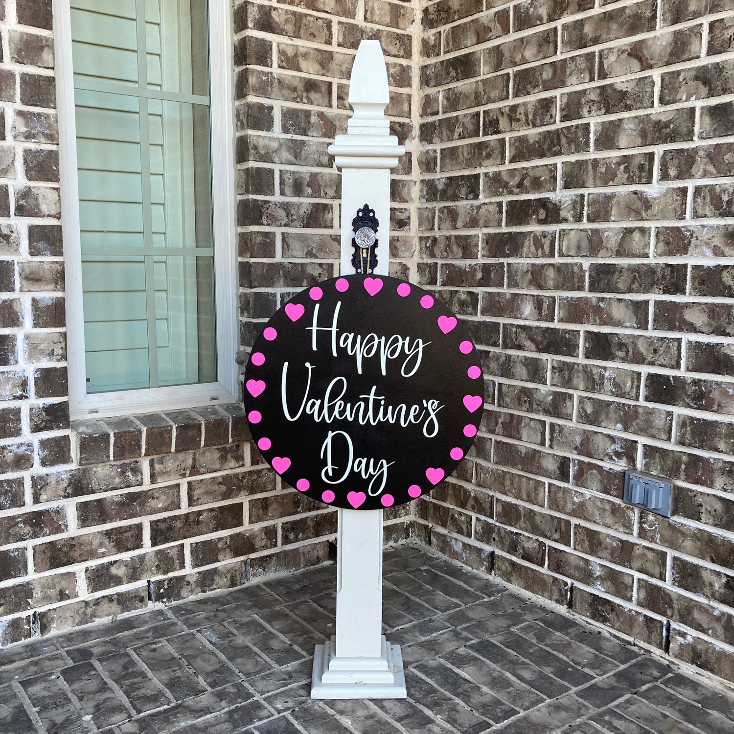 3D Happy Valentine's Sign (round)