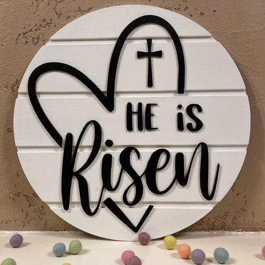 3D Risen Sign (round)