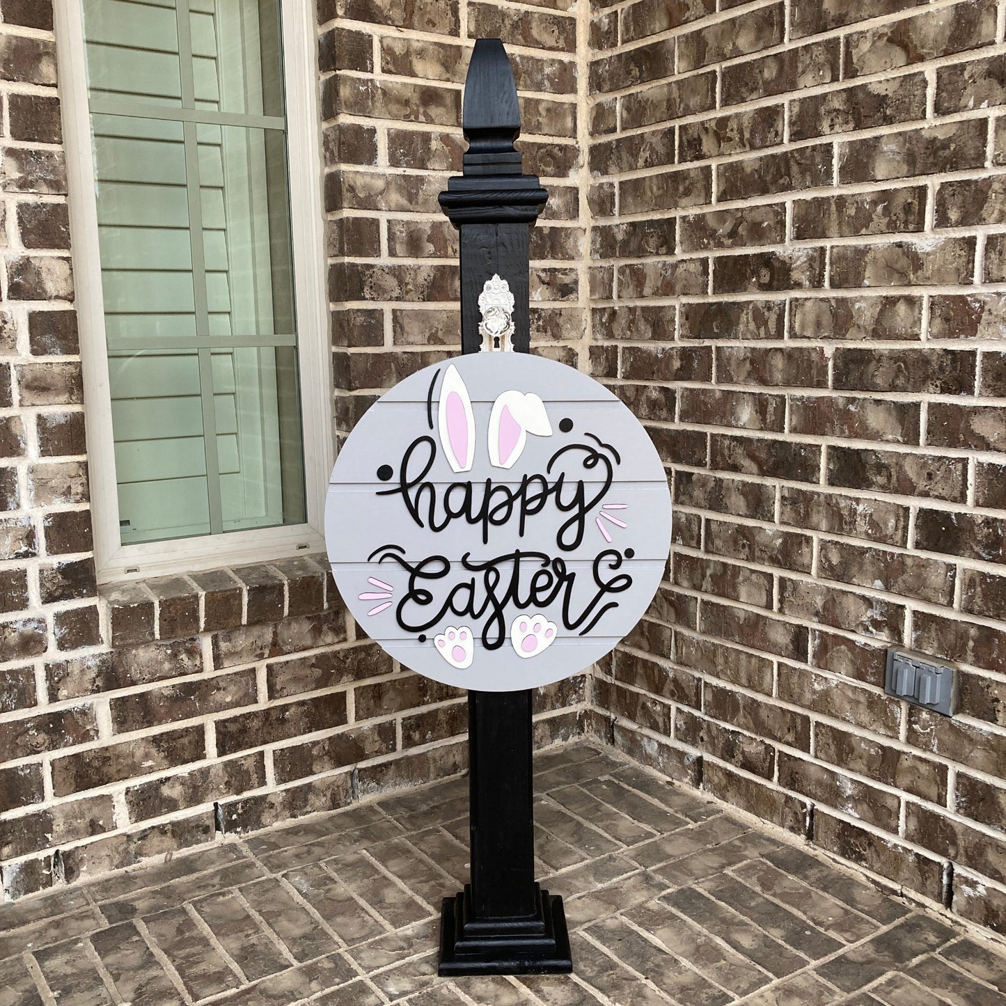 3D Easter Bunny Sign (round)