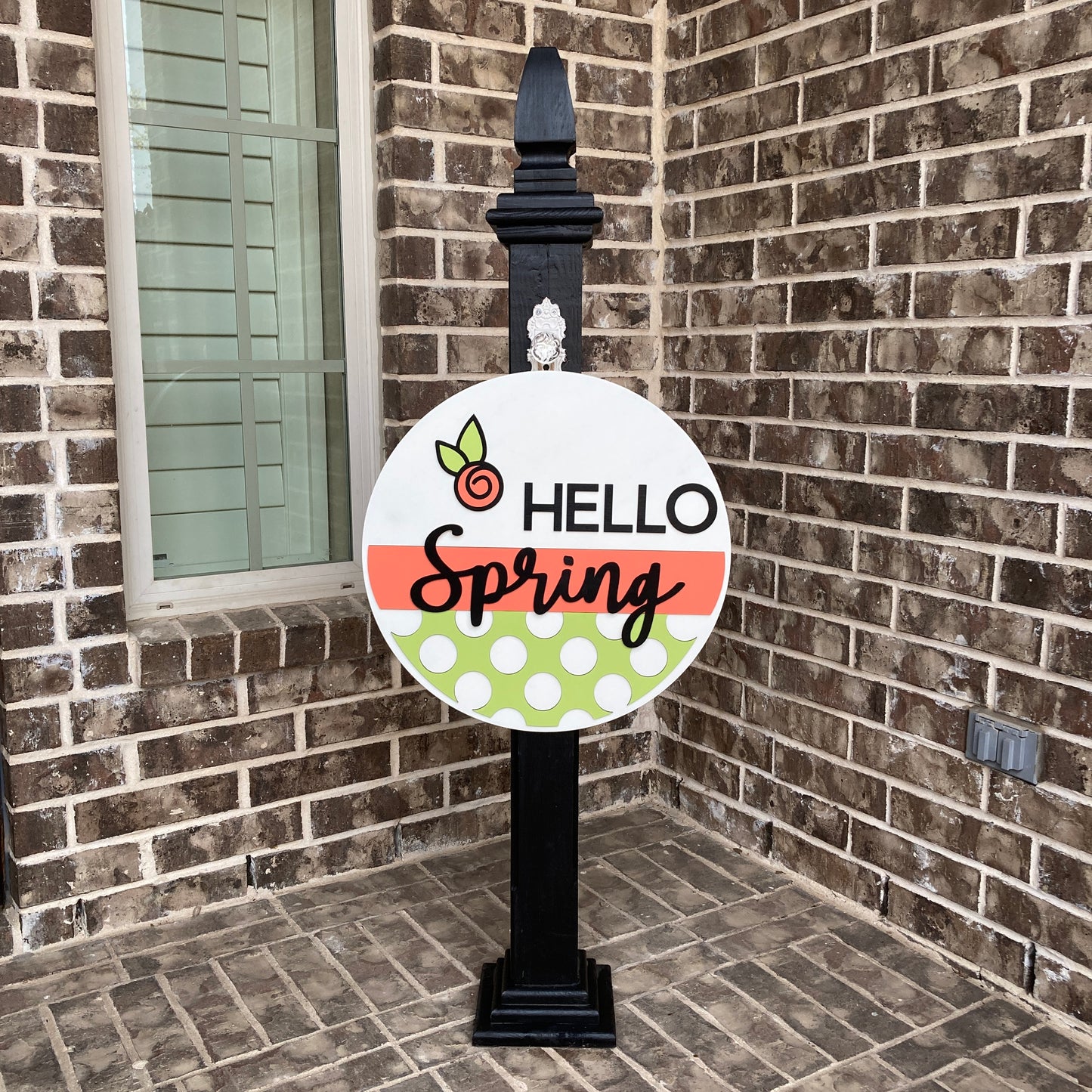 3D Hello Spring Sign (round)