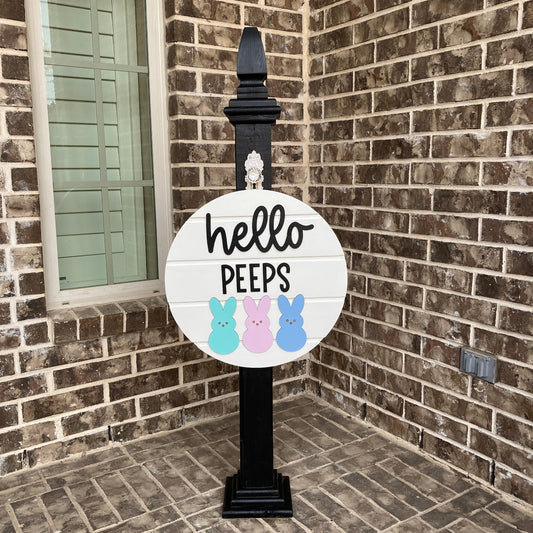 3D Peeps Sign (round)