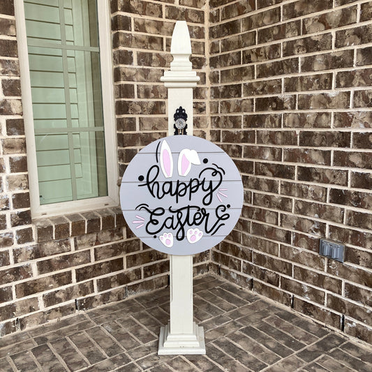 3D Easter Bunny Sign (round)