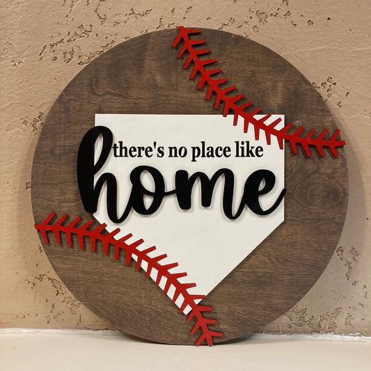 3D No Place Like Home Sign (round)