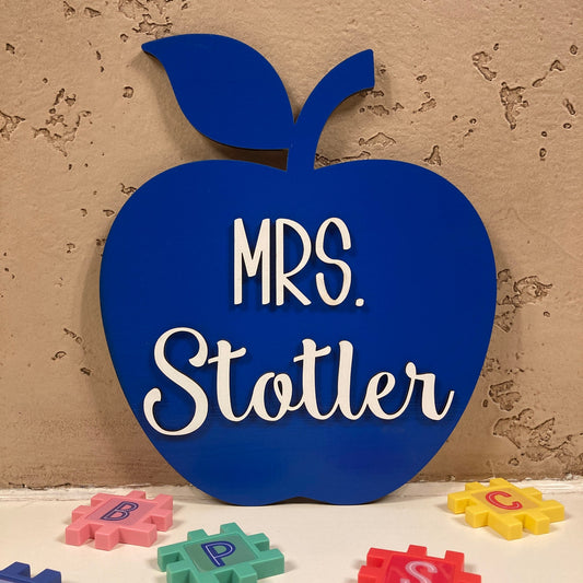 3D Teacher Apple Sig