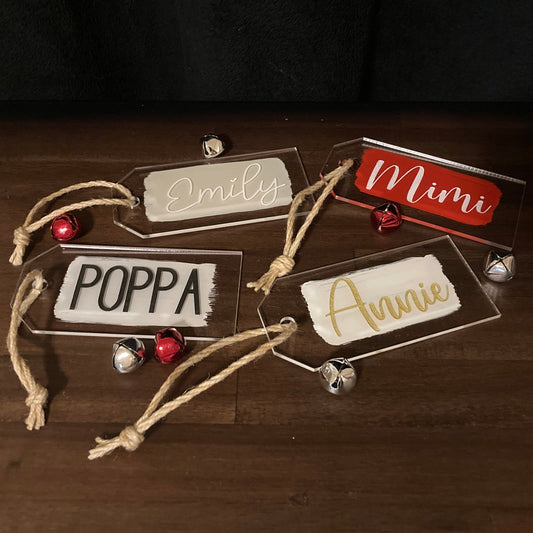 Christmas Stocking Name Tag (acrylic)