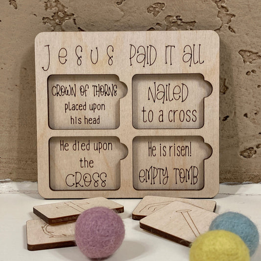 Easter "Jesus Paid It All" Puzzle (Mini)
