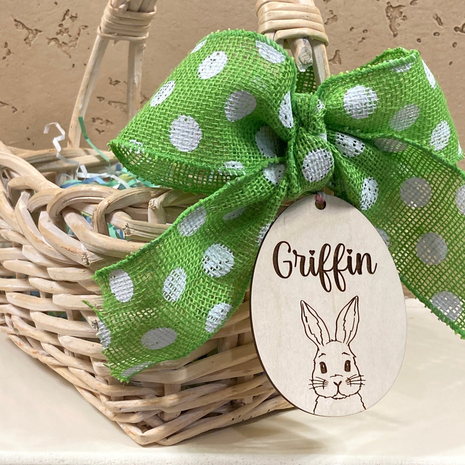 Easter Basket Name Tag (wood)