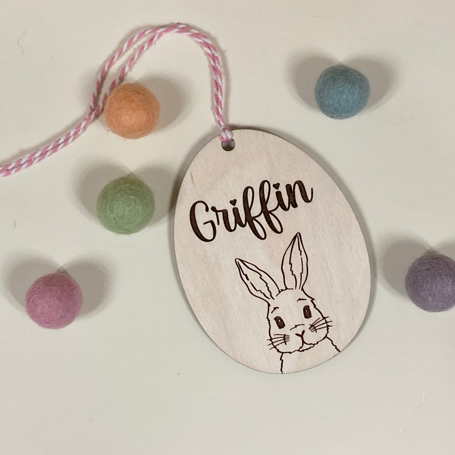 Easter Basket Name Tag (wood